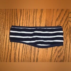 Lands' End Navy and White Striped Ear Warmer